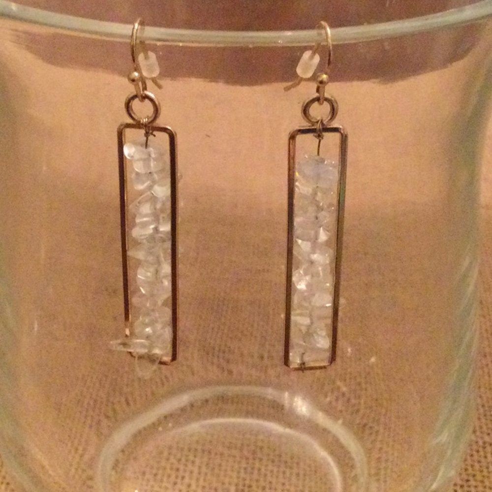 Gold tone earrings